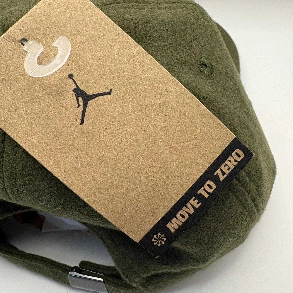 Jordan Flight Adult Unisex Olive Green Wool Blend M/L Baseball Cap New With Tags